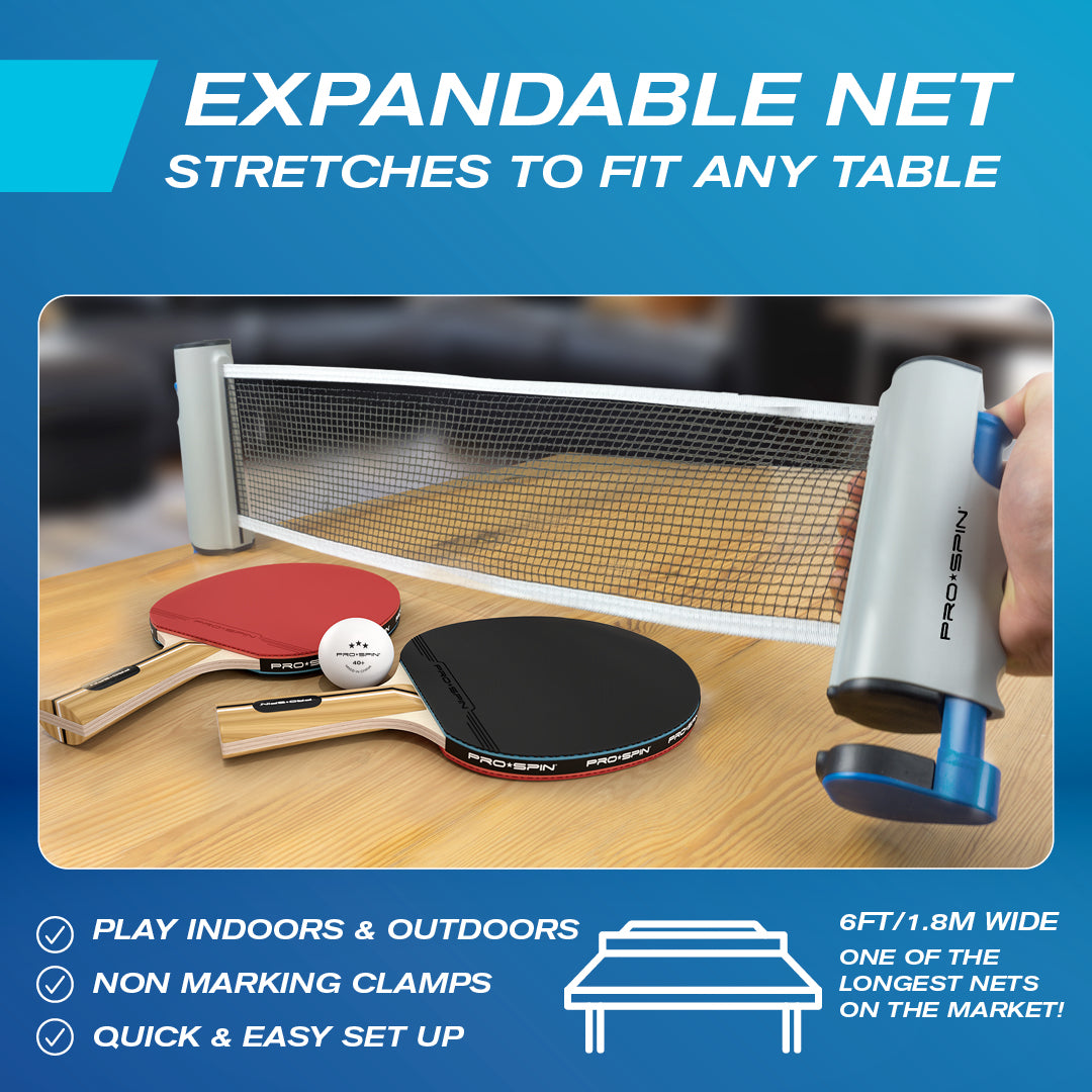 All-In-One Ping Pong Set, Ultra Comfort Paddles